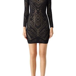 Elegant Black Patterned Dress